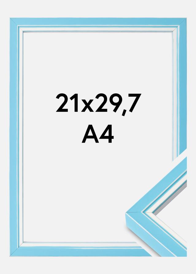 Ramă Diana Sticlă acrilică Albastru deschis 21x29,7 cm (A4)
