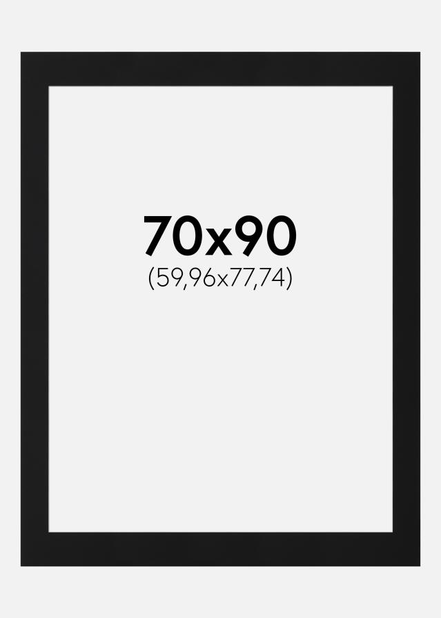 Paspartu Negru Standard (Miez Alb) 70x90 cm (59,96x77,74)