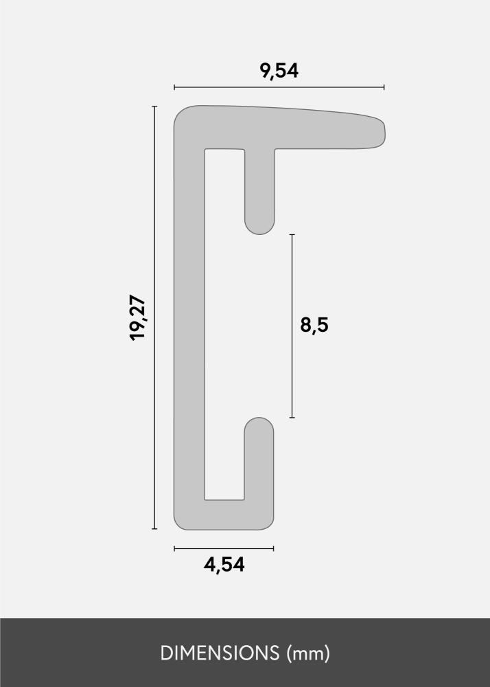Ramă Neptune Sticlă acrilică White Oak 50x70 cm