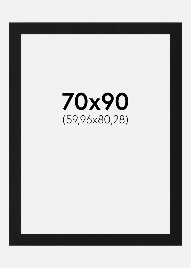 Paspartu Negru Standard (Miez Alb) 70x90 cm (59,96x80,28)