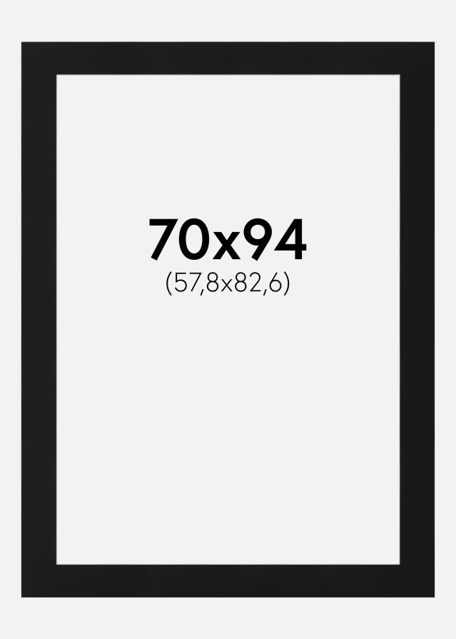 Paspartu Negru Standard (Miez Alb) 70x94 cm (57,8x82,6)