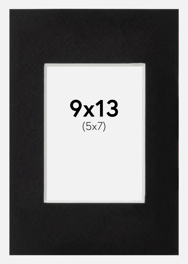 Paspartu Canson Negru Margine albă 9x13 cm (5x7)