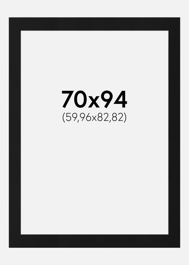 Paspartu Negru Standard (Miez Alb) 70x94 cm (59,96x82,82)