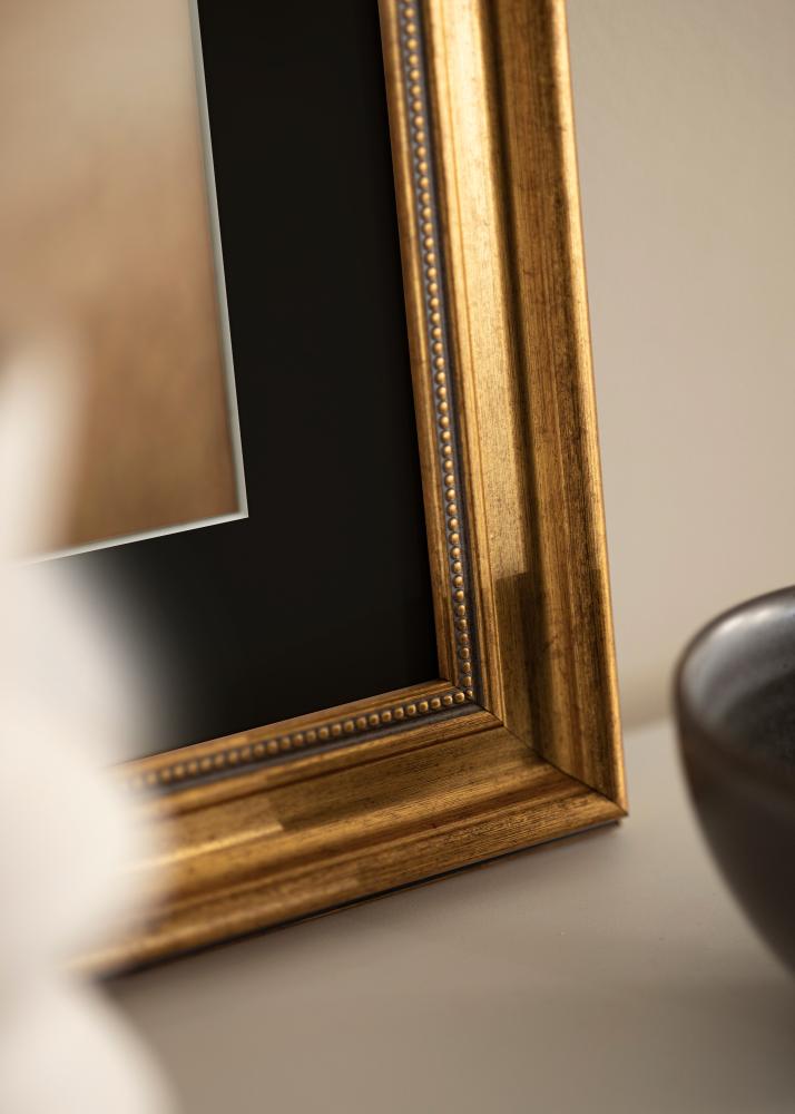 Ramă Rococo Auriu 50x60 cm - Paspartu Negru 40x50 cm