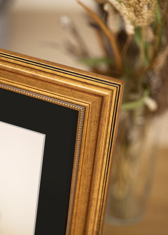 Ramă Rococo Auriu 50x60 cm - Paspartu Negru 40x50 cm