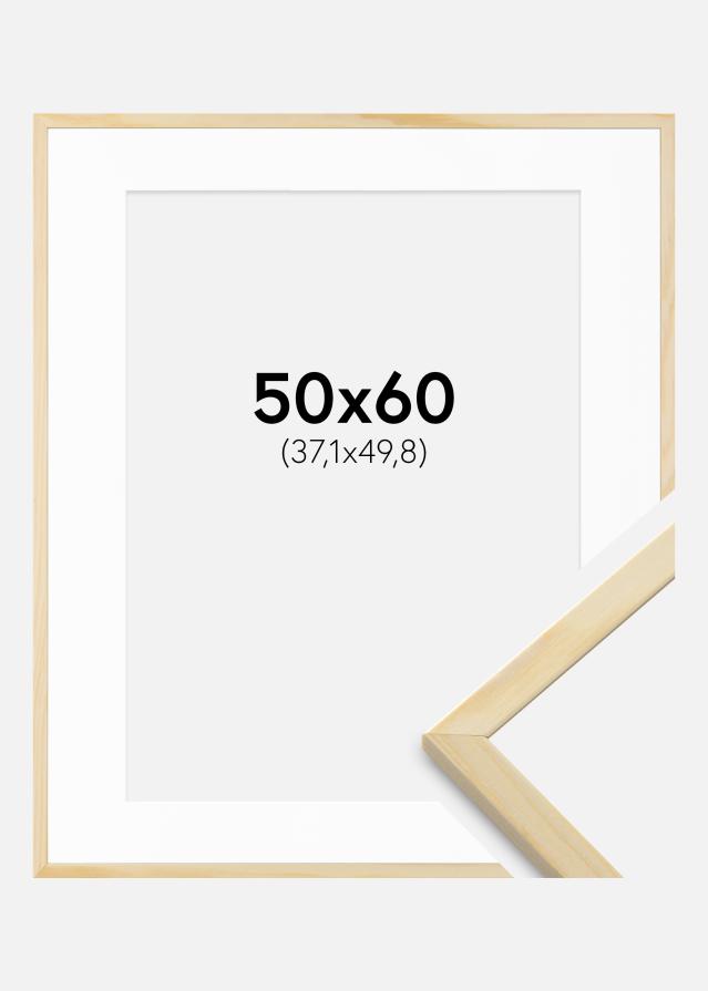 Ramă Galant Lemn de pin 50x60 cm - Paspartu Alb 15x20 inches