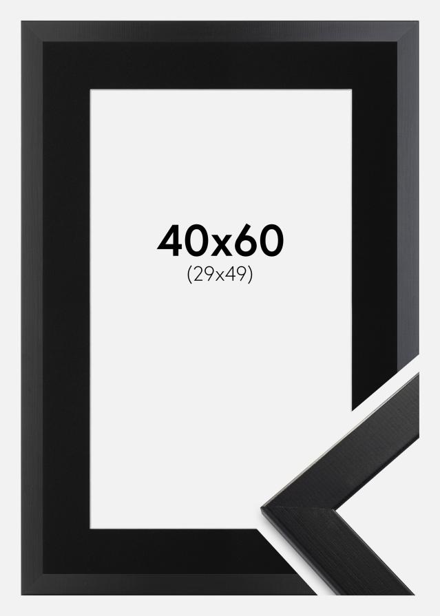 Ramă Trendline Negru 40x60 cm - Paspartu Negru 30x50 cm