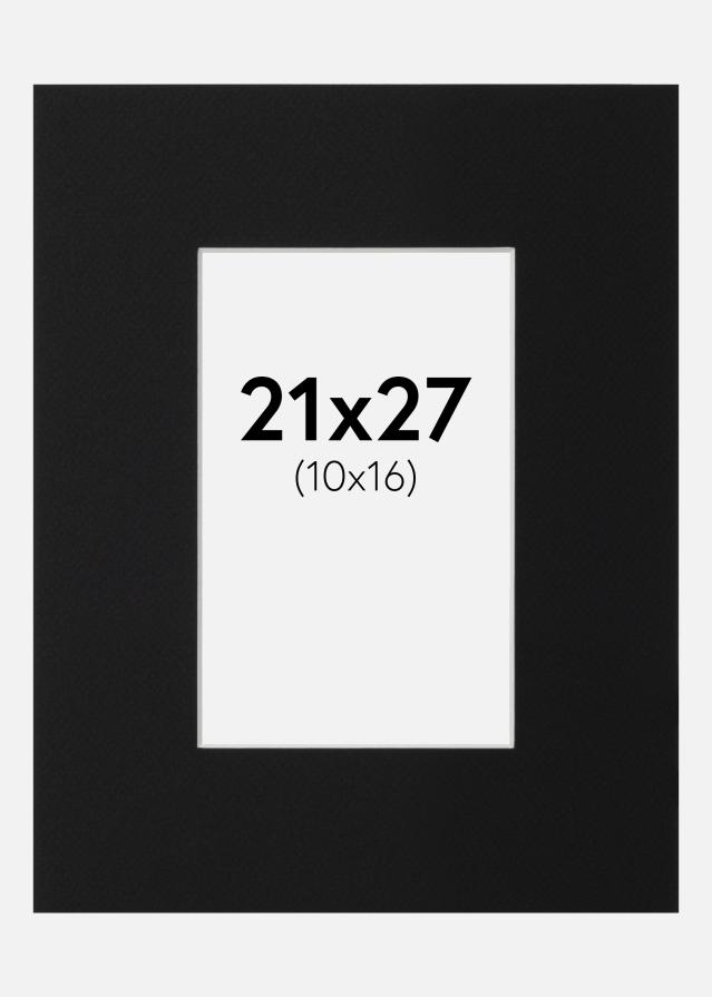 Paspartu Negru Standard (Miez Alb) 21x27 cm (10x16)