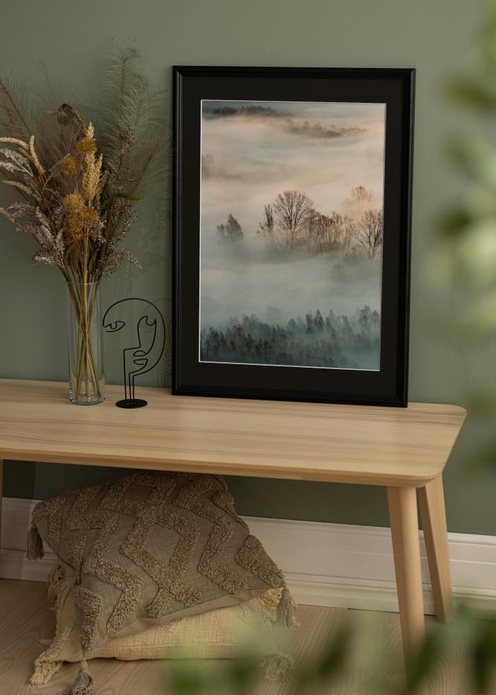 Ramă Siljan Negru 60x60 cm - Paspartu Negru 50x50 cm