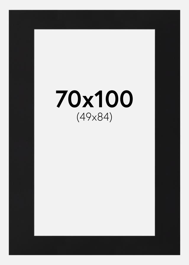 Paspartu Negru Standard (Miez Alb) 70x100 cm (49x84)