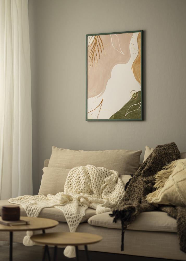 Ramă E-Line Verde 70x100 cm - Paspartu Alb 24x36 inches