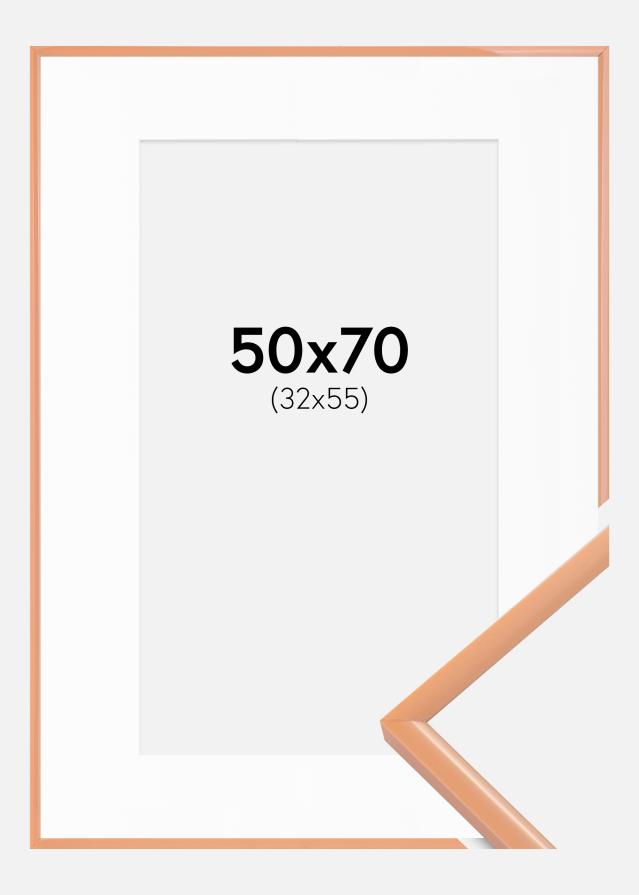 Ramă New Lifestyle Apricot 50x70 cm - Paspartu Alb 33x56 cm