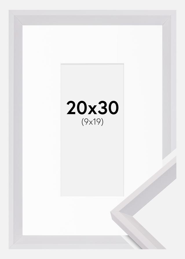 Ramă Globe Alb 20x30 cm - Paspartu Alb 10x20 cm
