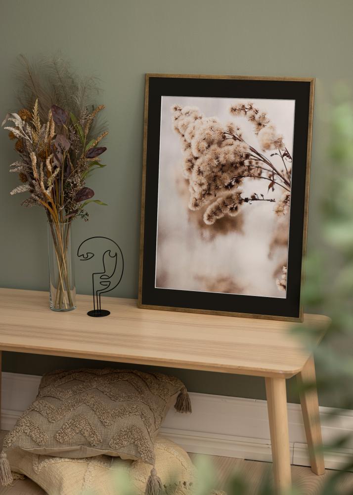 Ramă Galant Auriu 40x50 cm - Paspartu Negru 12x16 inches