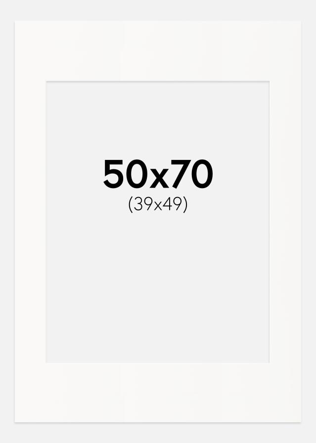 Paspartu Off-white Margine albă 50x70 cm (39x49)