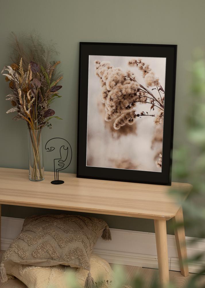 Ramă Galant Negru 40x50 cm - Paspartu Negru 12x16 inches