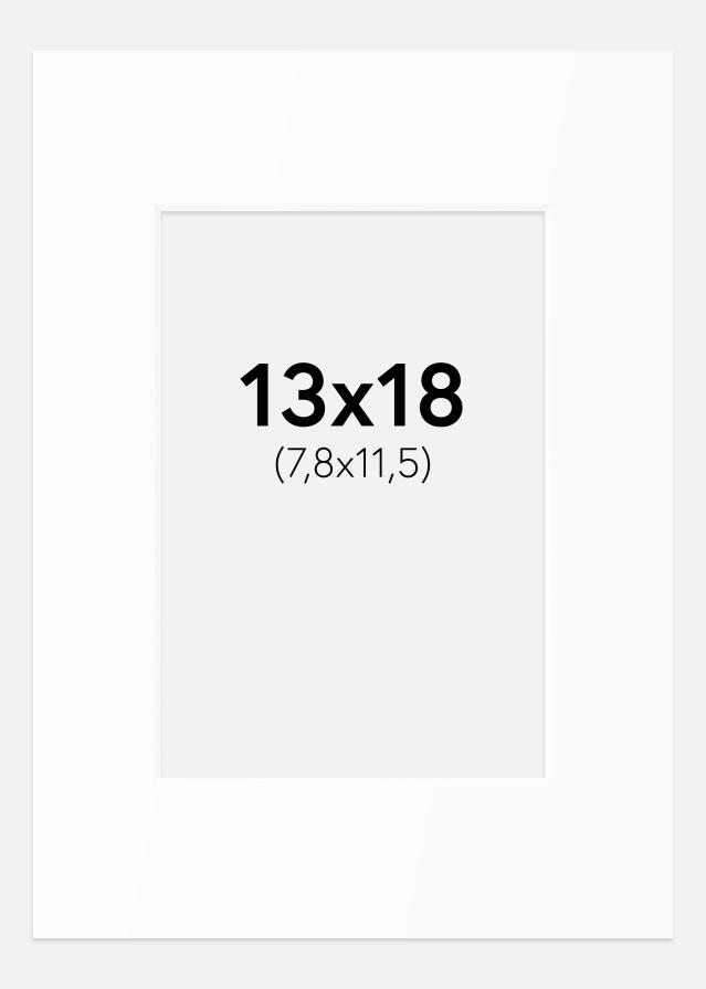 Paspartu Alb Standard (Miez Alb) 13x18 cm (7,8x11,5)