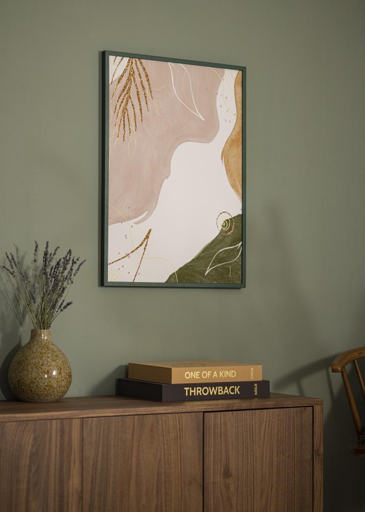 Ramă E-Line Verde 70x100 cm - Paspartu Alb 24x36 inches