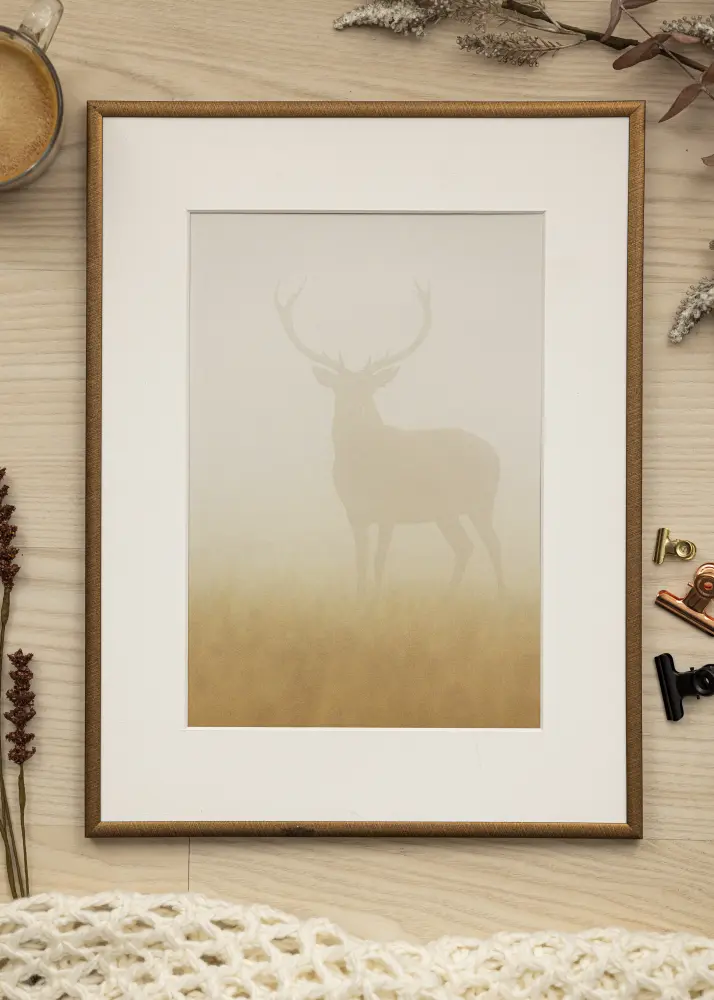 Ramă New Lifestyle Bronz 70x100 cm - Paspartu Alb 59,4x84 cm (A1)