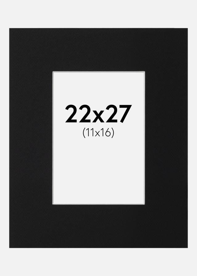 Paspartu Negru Standard (Miez Alb) 22x27 cm (11x16)