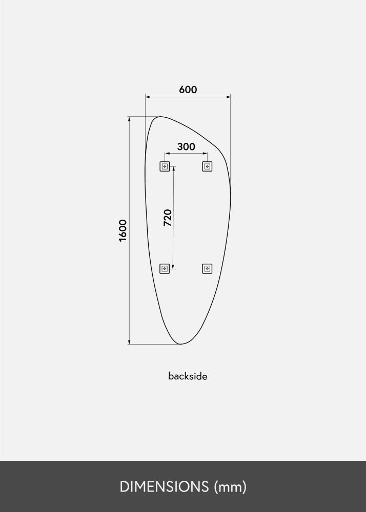 KAILA Oglindă Slim 60x160 cm
