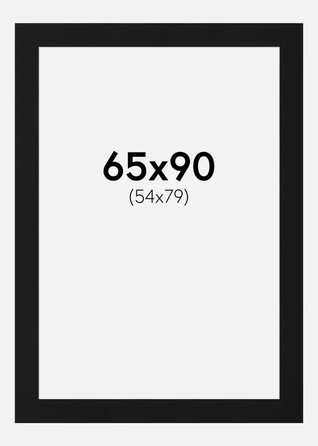 Paspartu Negru Standard (Miez Alb) 65x90 cm (54x79)