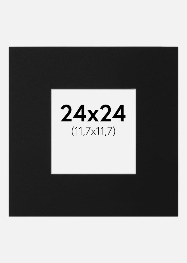 Paspartu Negru Standard (Miez Alb) 24x24 cm (11,7x11,7)