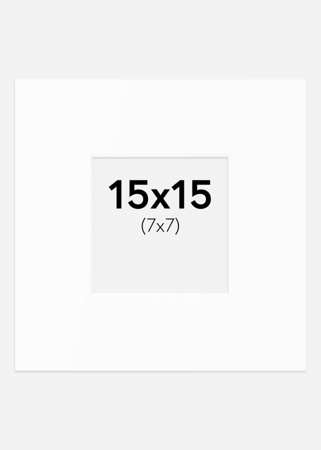 Paspartu Alb Standard (Miez Alb) 15x15 cm (7x7)