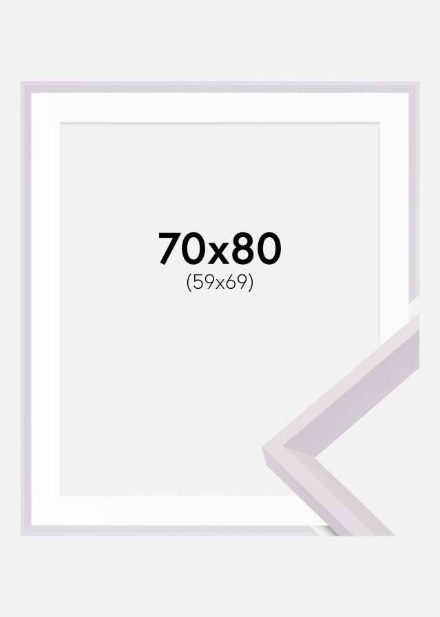 Ramă Globe Alb 70x70 cm - Paspartu Alb 60x70 cm