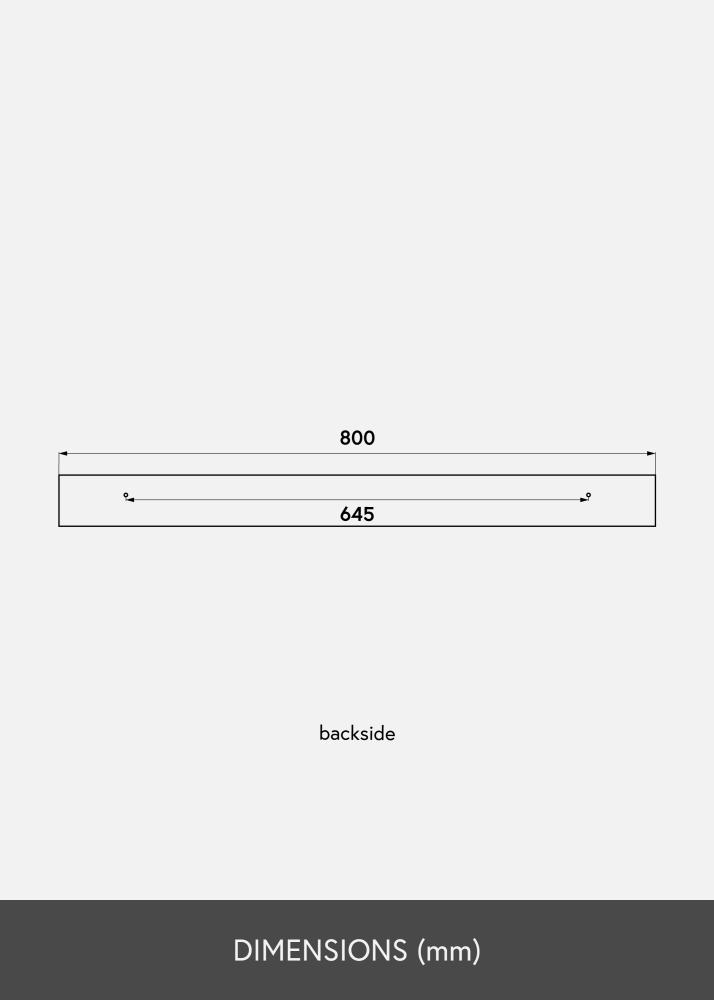 KAILA Poliță pentru tablouri Negru 80 cm