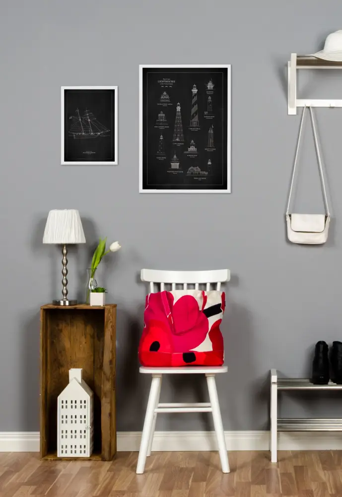 Griffeltavla - Fyrar - East Coast Poster
