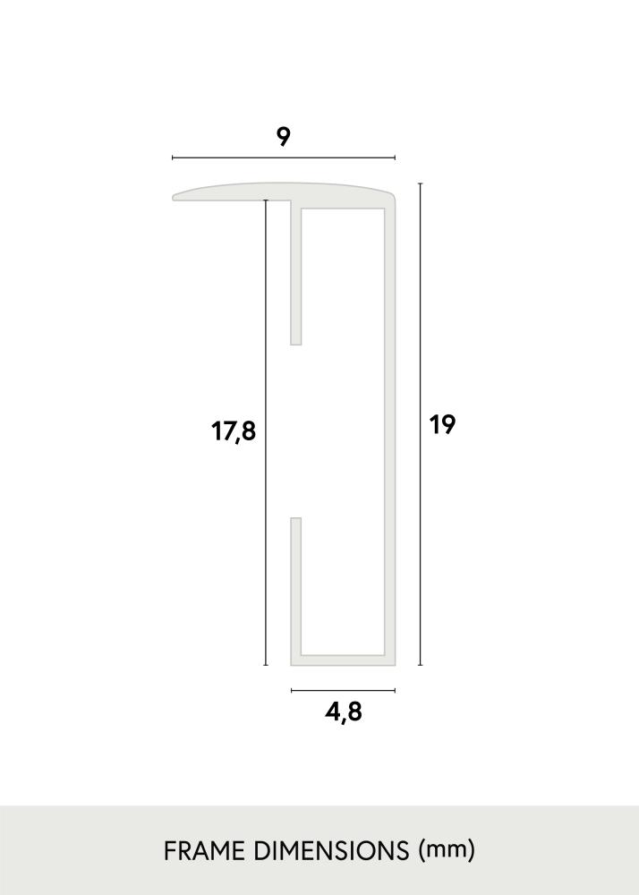 Ramă Aluminiu Sticlă acrilică Negru 70x100 cm